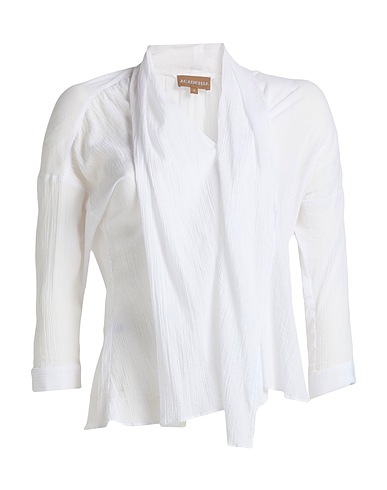 ACADEMIA Solid colour shirts & blouses White 100% Cotton