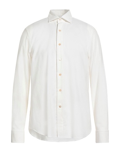 ALESSANDRO GHERARDI Solid colour shirt Off white 100% Cotton