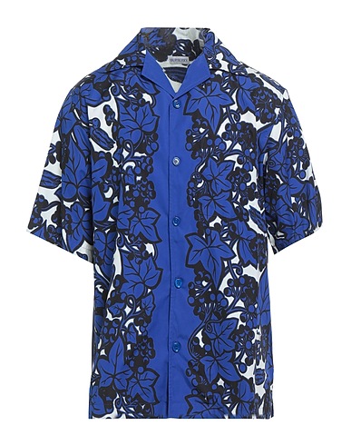 BURBERRY Hemd mit Muster Blau 100% Baumwolle