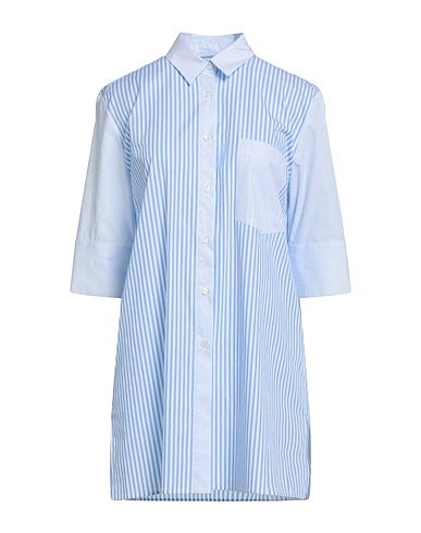 ACADEMIA Striped shirt Azure 100% Cotton