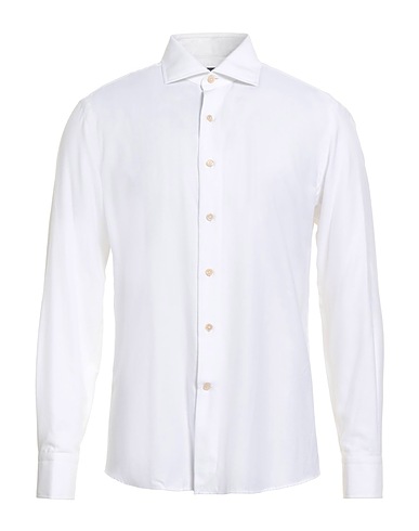 ALESSANDRO GHERARDI Solid colour shirt White 100% Cotton