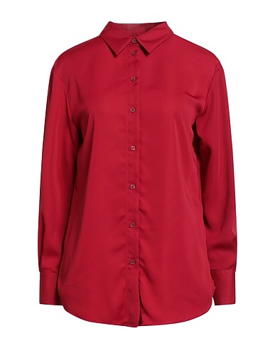 CALVIN KLEIN Solid color shirts & blouses Brick 100% Polyester