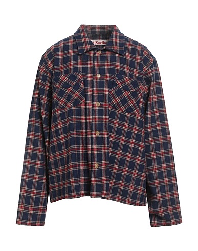 STOCKHOLM (SURFBOARD) CLUB Camicia a quadri Blu notte 45% Acrilico, 25% Poliestere, 25% Lana, 5% Altre Fibre