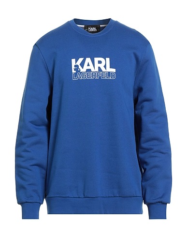KARL LAGERFELD Sweatshirt Bright blue 100% Organic cotton