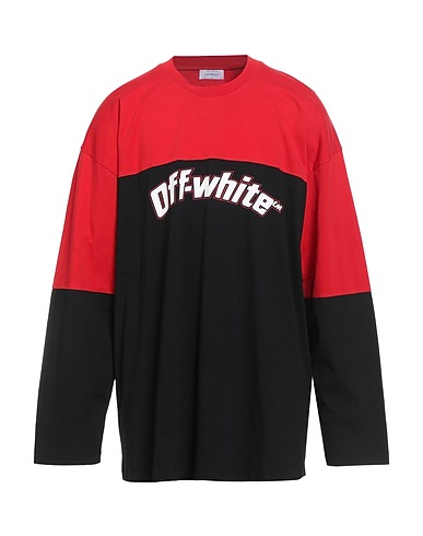 OFF-WHITE™ T-Shirt Rot 100% Baumwolle, Elastan
