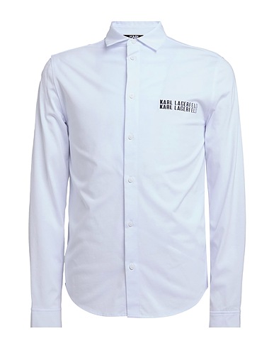 KARL LAGERFELD Solid colour shirt 75% Cotton, 20% Polyester, 5% Elastane