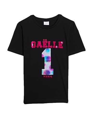 GAëLLE Paris T-shirt Black 95% Cotton, 5% Elastane