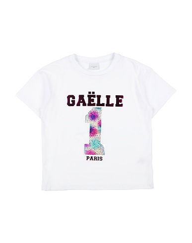 GAëLLE Paris T-shirt White 95% Cotton, 5% Elastane