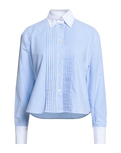 ACADEMIA Patterned shirts & blouses Sky blue 100% Cotton