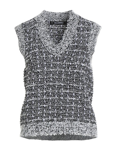 KARL LAGERFELD Top Black 49% Cotton, 28% Acrylic, 14% Polyester, 9% Polyamide