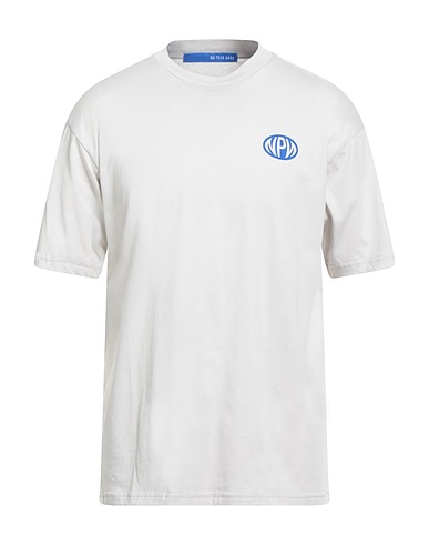 NO PASA NADA Basic T-shirt Light grey 100% Cotton