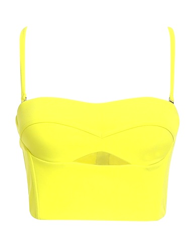 PATRIZIA PEPE Bustier Lime green 89% Polyester, 11% Elastane