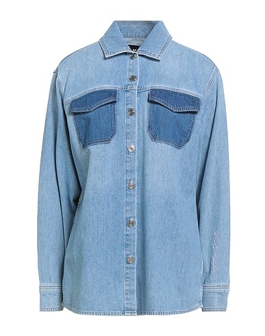 KARL LAGERFELD Denim shirt Blue 65% Cotton, 35% Polyester
