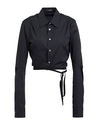 ANN DEMEULEMEESTER Solid color shirts & blouses Black 100% Cotton