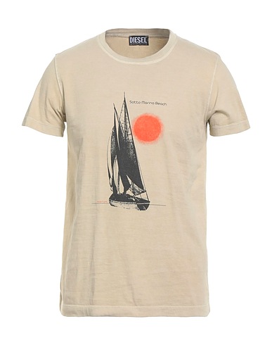 DIESEL T-Shirt Beige 100% Baumwolle
