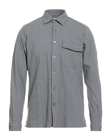 TINTORIA MATTEI 954 Striped shirt Grey 52% Cotton, 48% Wool
