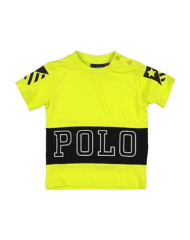 ASPEN POLO CLUB T-shirt Lime green 95% Cotton, 5% Elastane