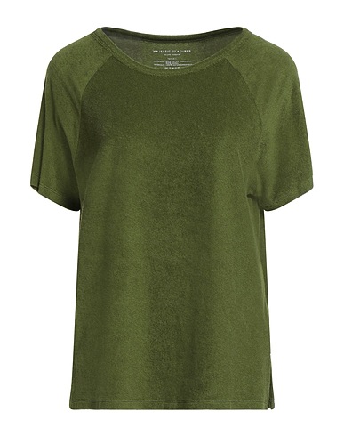 MAJESTIC FILATURES Basic T-Shirt Military green 50% Organic cotton, 50% Modal