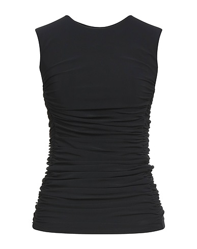 CHIARA BONI LA PETITE ROBE Top Black 75% Polyamide, 25% Elastane