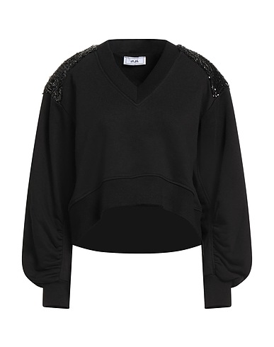 JIJIL Sweatshirt Black 88% Cotton, 12% Polyester