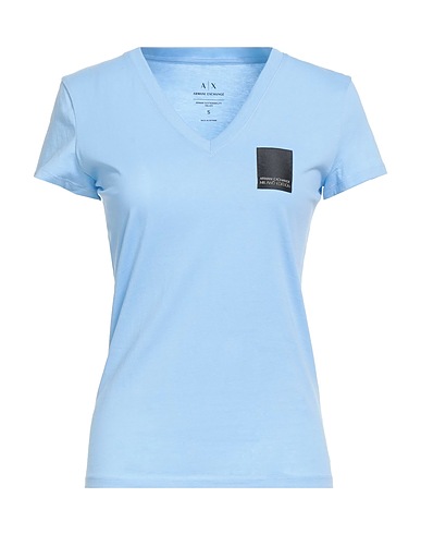 ARMANI EXCHANGE Basic T-shirt Light blue 100% Cotton