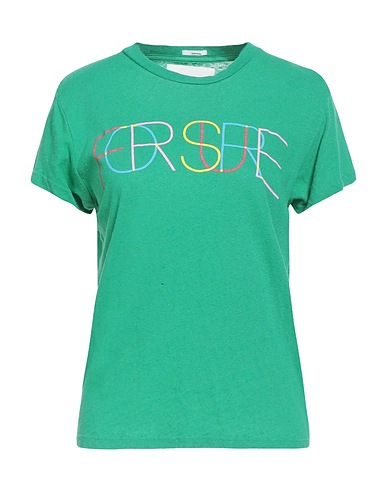 MOTHER T-shirt SUPERIOR Green 50% Cotton, 50% Linen
