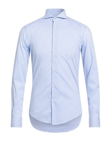 BRIAN DALES Camicia a righe Azzurro 75% Cotone, 22% Poliammide, 3% Elastan