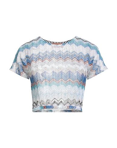 MISSONI Top Azure 79% Viscose, 11% Metallic fiber, 10% Polyamide