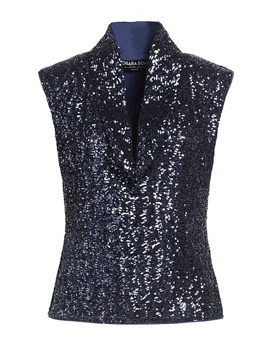 CHIARA BONI LA PETITE ROBE Top Viola scuro 100% Poliestere, Poliammide, Elastan