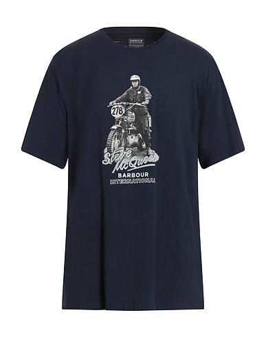 BARBOUR T-shirt Navy blue 100% Cotton