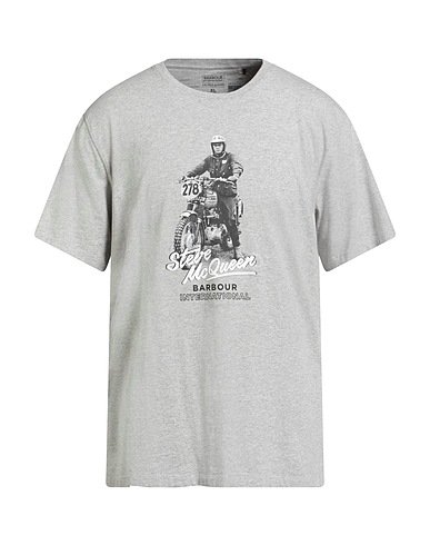 BARBOUR Camiseta GRIGIO CHIARO 100% Algodón