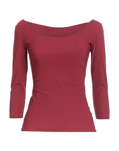 CHIARA BONI LA PETITE ROBE Basic T-shirt Burgundy 75% Polyamide, 25% Elastane