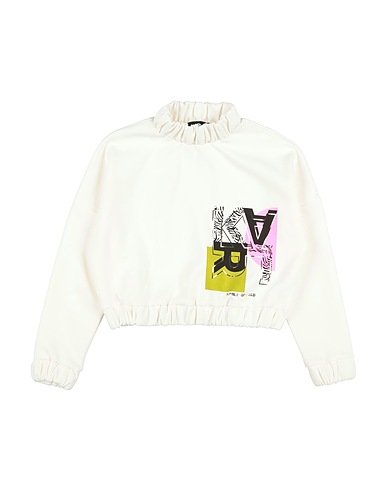 KARL LAGERFELD Sweatshirt KIDS Off white 50% Polyester, 45% Cotton, 5% Elastane