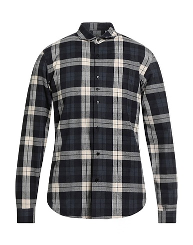COSTUMEIN Checked shirt Navy blue 100% Cotton