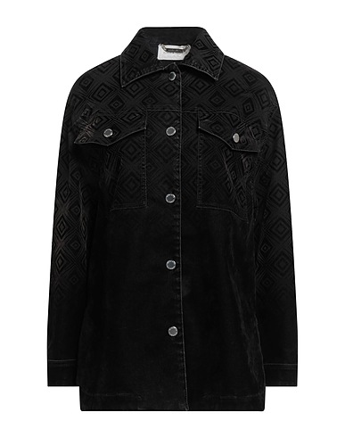 ALBERTA FERRETTI Denim shirt Black 63% Cotton, 23% Polyester, 12% Viscose, 2% Elastane