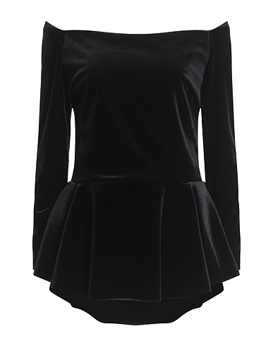 CHIARA BONI LA PETITE ROBE Top Black 45% Polyester, 35% Polyamide, 20% Elastane