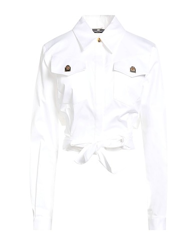 ELISABETTA FRANCHI Shirts White 98% Cotton, 2% Elastane