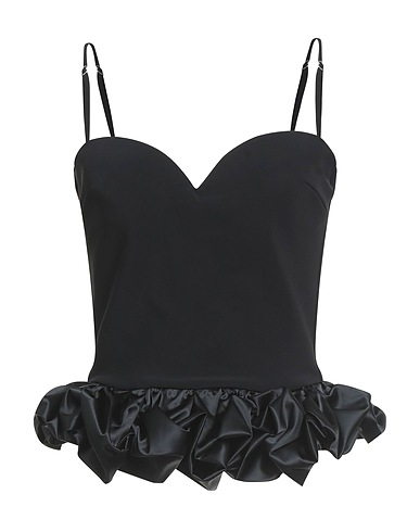 CHIARA BONI LA PETITE ROBE Top Black 72% Polyamide, 28% Elastane
