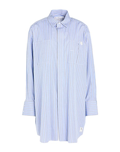 SACAI Shirt dress Sky blue 100% Cotton, Rayon