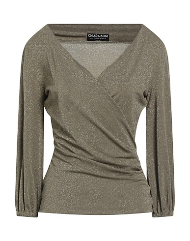 CHIARA BONI LA PETITE ROBE Top Gold 42% Polyamide, 40% Viscose, 10% Elastane, 8% Polyester
