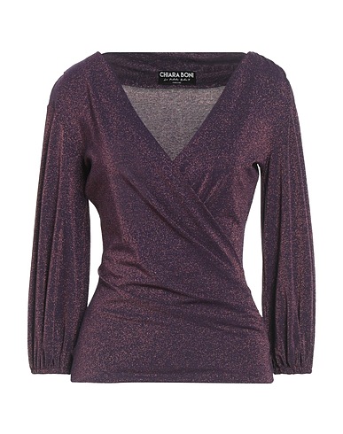 CHIARA BONI LA PETITE ROBE Top Plum 42% Polyamide, 40% Viscose, 10% Elastane, 8% Polyester