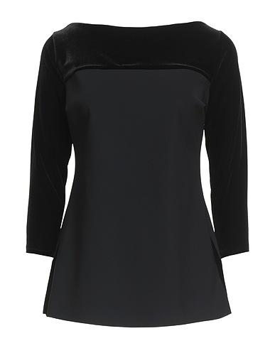 CHIARA BONI LA PETITE ROBE Top Black 45% Polyester, 35% Polyamide, 20% Elastane