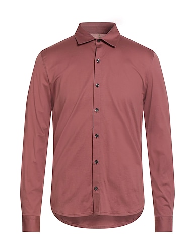 MESSAGERIE Solid color shirt PATRIZIO PISCAGLIA ROSA ANTICO 100% Mako Cotton