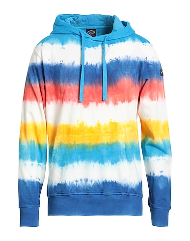 PAUL & SHARK Hooded track jacket  Azure 100% Cotton