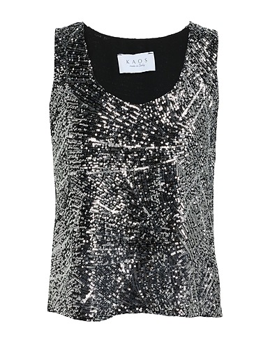 KAOS Top Argento 98% Poliestere, 2% Elastan