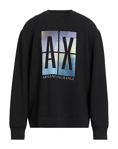 ARMANI EXCHANGE Sweatshirt Black 57% Modal, 37% Polyester, 6% Elastane