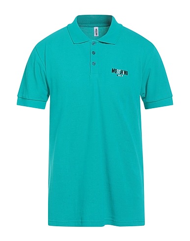 MOSCHINO Polo shirt SWIM Turquoise 100% Cotton
