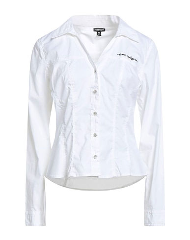 TRUE RELIGION Solid color shirts & blouses White 97% Cotton, 3% Elastane