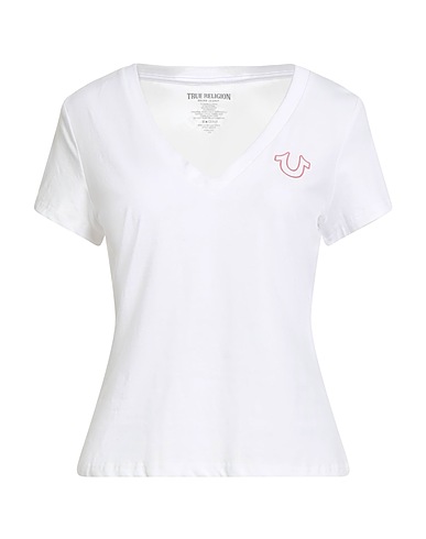 TRUE RELIGION T-shirt Bianco 57% Cotone, 38% Poliestere, 5% Elastan