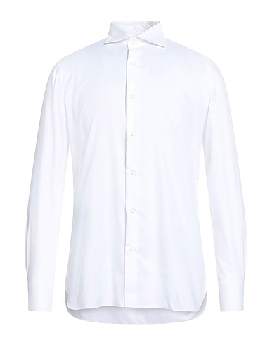LUIGI BORRELLI NAPOLI Chemise de couleur unie Blanc 100% Coton